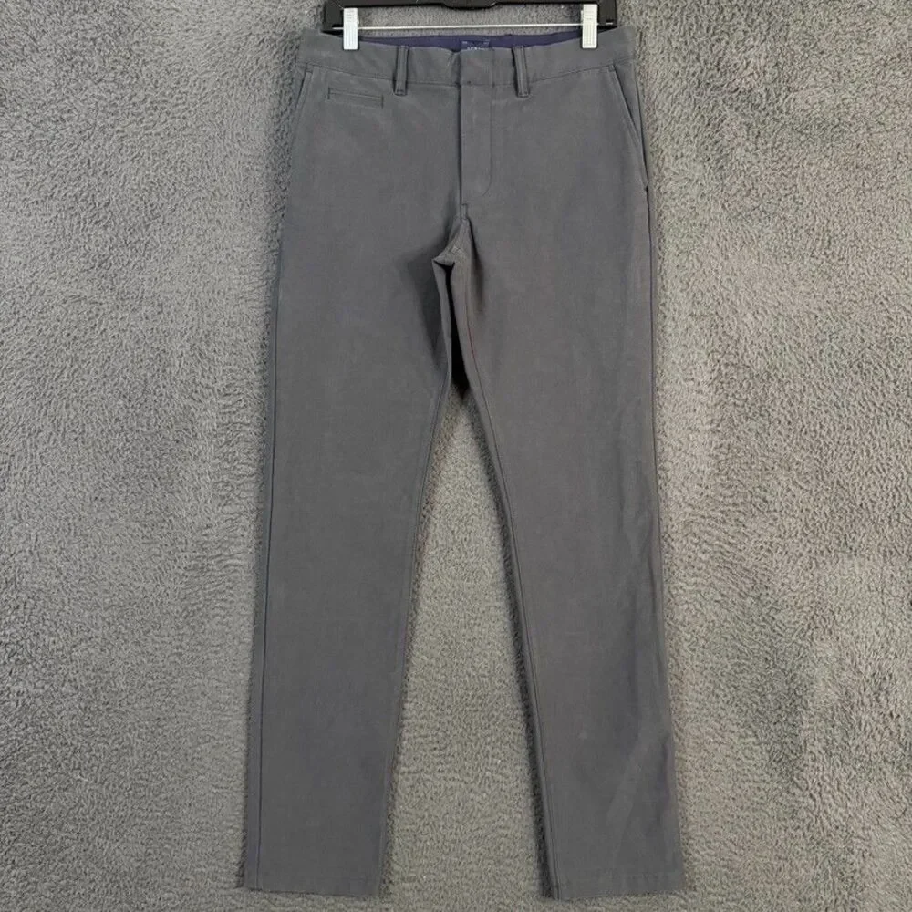 J Crew Tech Chinos Mens 30x32 Gray 484 Slim Fit Stretch Travel Athleisure